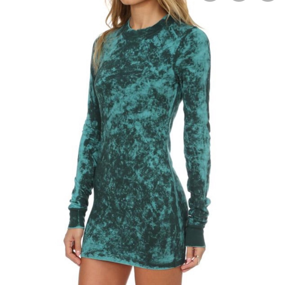SOLD! Cotton Citizen Tokyo Mini Dress in Teal Dust - Picture 1 of 9